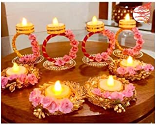 Artficial Flowers Tealight Holders