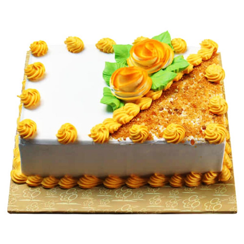 Square butterscotch cake