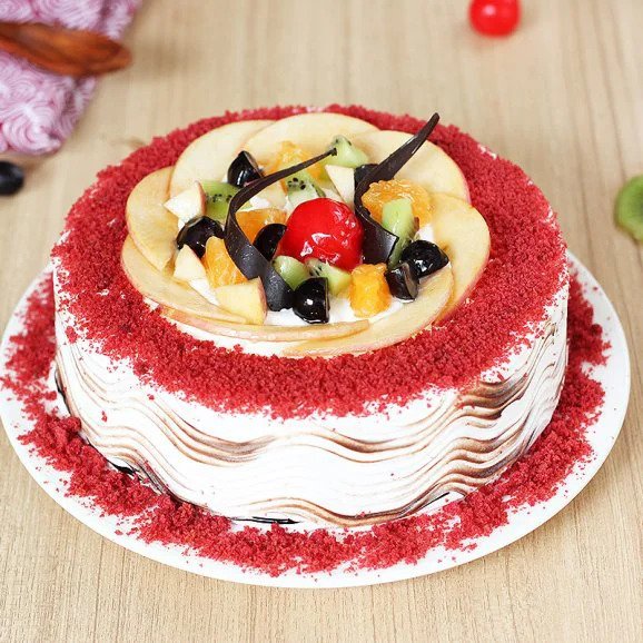 Fruity Red Velvet Cake