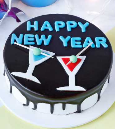  New Year Chocolate Cake (Half kg)