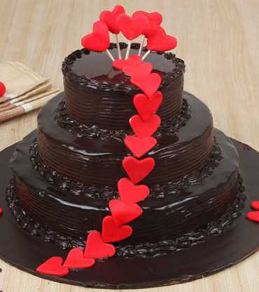 3 Tier Chocolate Truffle Cake