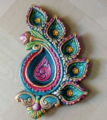 Designer Handprinted Diya