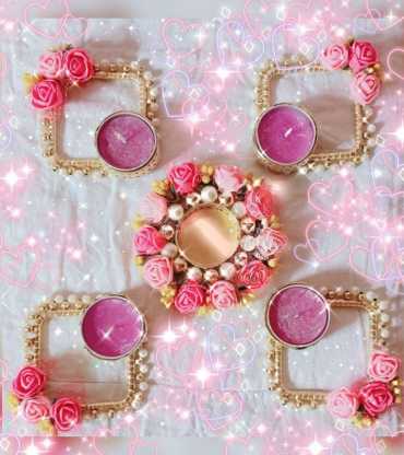 Handmade Flower Decorative Tea Light Candle