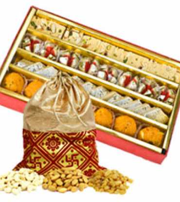 Assorted Sweets And Dry Fruits