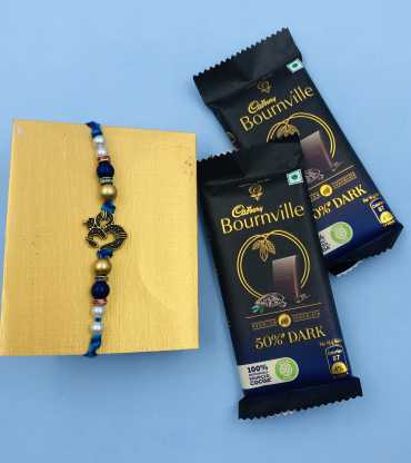 Beads Om Rakhi With Bournville Chocolate 