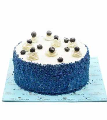 Birthday special blue velvet cake