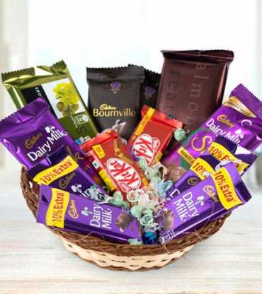 Sumptuous Assorted Chocolates Gift Basket