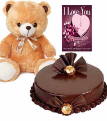  Chocolate-Cake-and-teddy-bear-with-card
