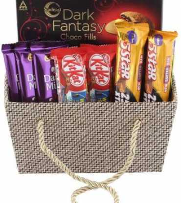 Chocolate Gift With Beautiful Basket