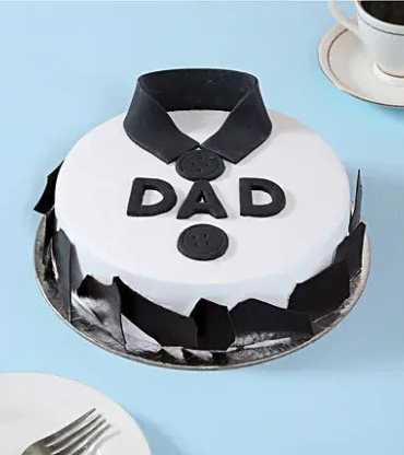 Classic Fondant Dad Cake 1kg Black Forest