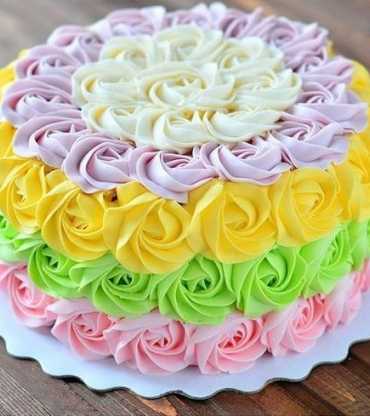 Colorful Rose Pineapple Cake 