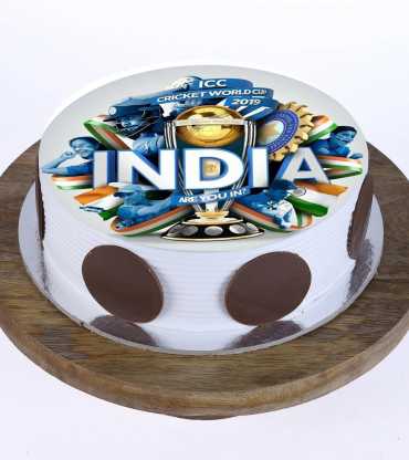 Cricket Theme Photo Cake