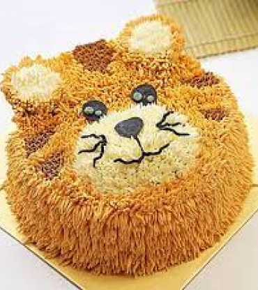 Cute Tiger Theme Chocolate Cake