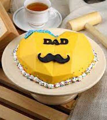 Mustache Father Theme Pinata Cake