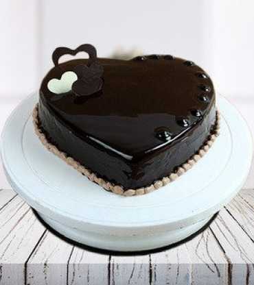 Heart Shape Chocolate Truffle Cake