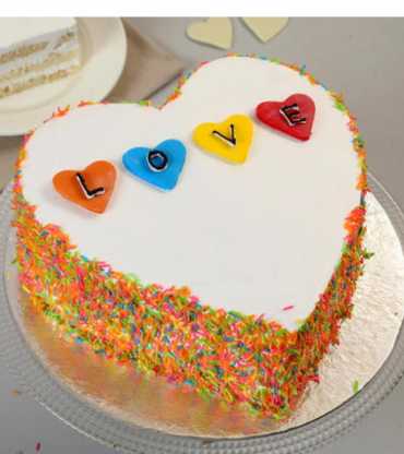 Designer heart shape cake