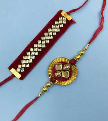 Kundan Work Rakhi