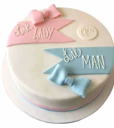 Lil Lady & Man Shower Cake