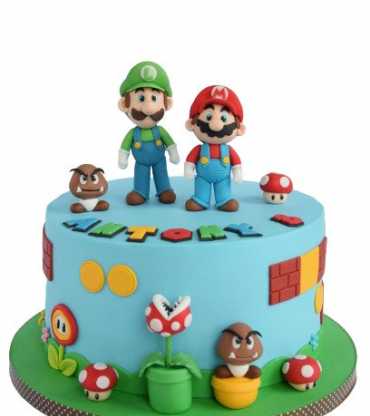 Mario Theme Cake