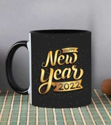 New Year 2022 Black Mug