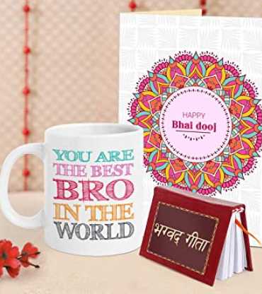 Personlised Mug with Bhagvat Geeta and Card