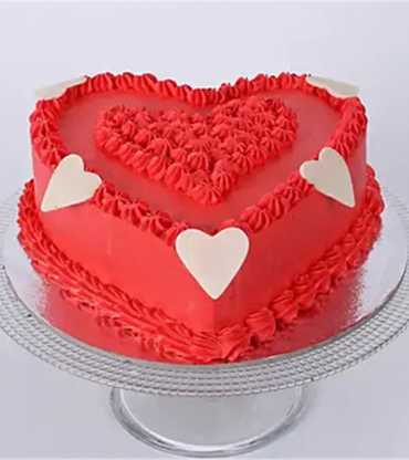 Pineapple Valentine's Heart Shape Cake