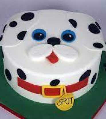 puppy theme cake