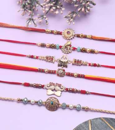 Traditional Mauli Rakhis (Set Of 6)