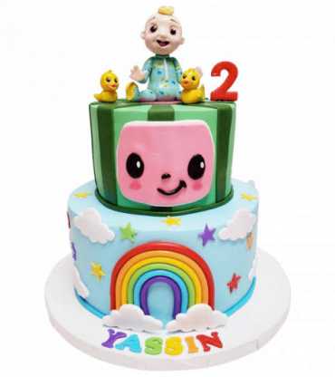 Rainbow Smiley Kids Cake