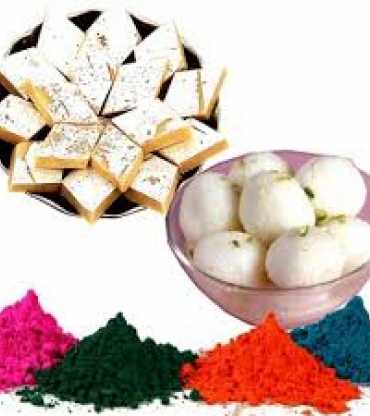 Spongy Rasgulla &  Delicious Kajukatli with colors combo