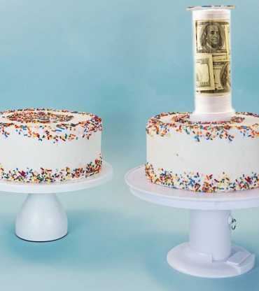 Money Secret Gift Pull Up Cake