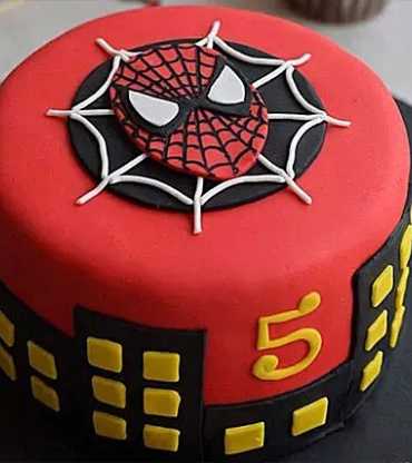 Spiderman Fondant Round Cake