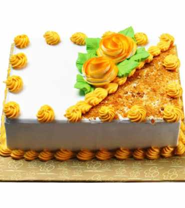 Square butterscotch cake