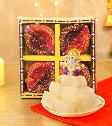 Sweet Hamper With Ganesh Idol