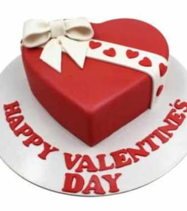 Valentines day Fondant Ribbon Cake