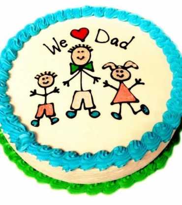 We Love Dad  Cake