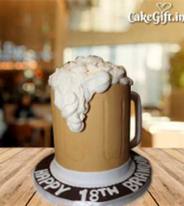 Beer Mug Fondant Cake