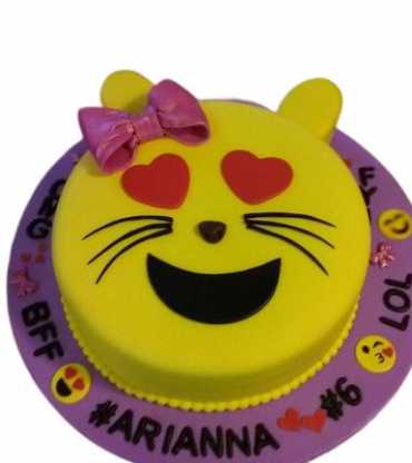 Cat Face Emoji Cake