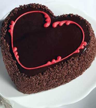 Heart shape chocolate cake