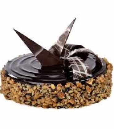 Chocolate Walnut Truffle Cake