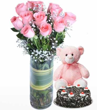 combo-pink-flower-with-teddy-and-cake