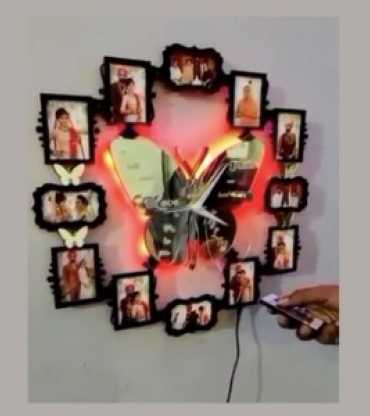  customised Wall Clock With Remote Control LED