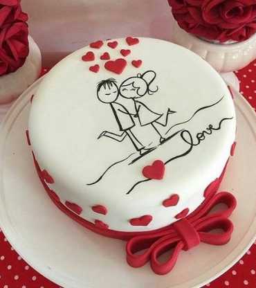 Valentine-Special-Couple-In-Love-Cake