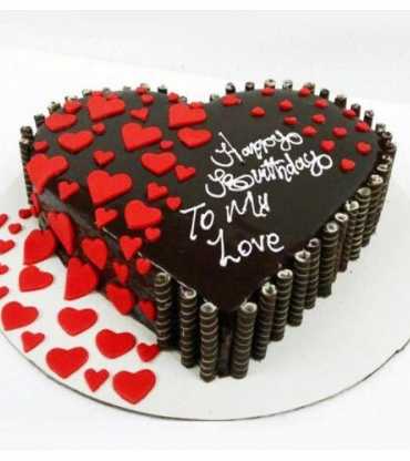 Heart  Waffle Truffle Cake 