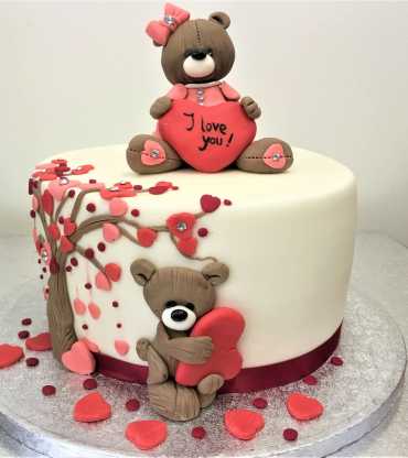 I Love You Teddy Cake