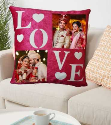 Love Customized Pink Cushion