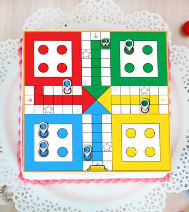 Ludo Theme Cake