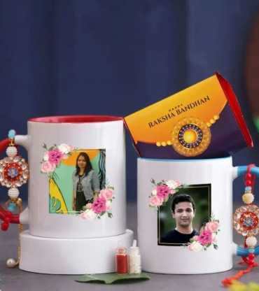 Mug Gift With Coupale Rakhi