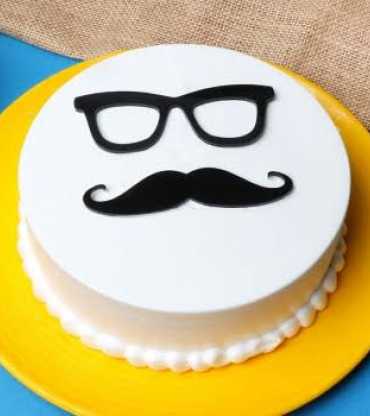Mustache Theme Cake