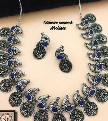 Antique Peacock Necklace Set